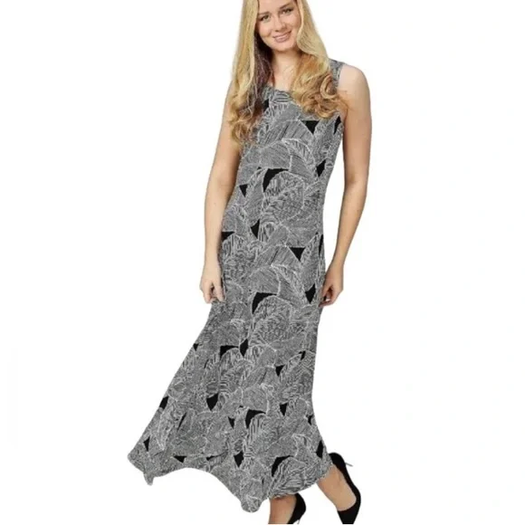 attitudes by renee maxi dress Attitudes by Renee Regular Reversible Como Jersey Maxi Dress Forest Shadows / L